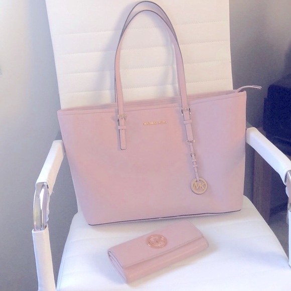 Michael Kors Other - Michael Kors pink purse and matching wallet
